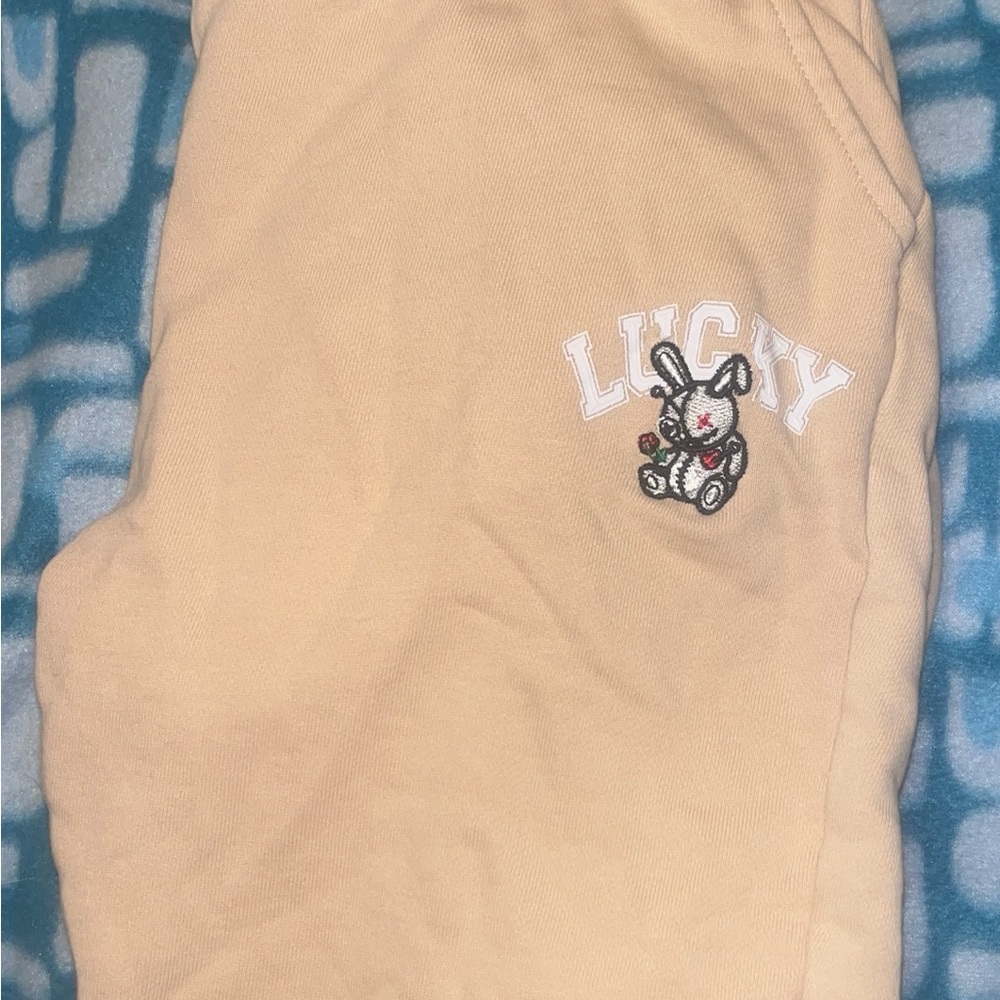 Lucky Brand Juniors Beige Joggers with Bunny Patch